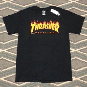 Thrasher Fire logo tee
